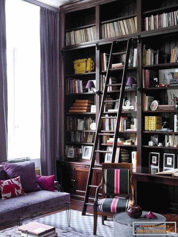 Stylish bookcases, shelves and libraries in the interior