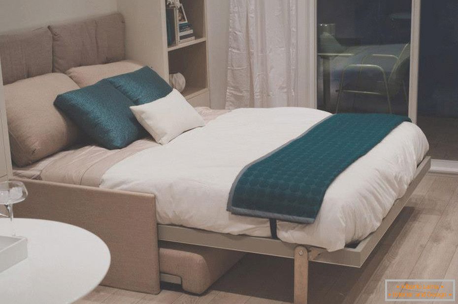 A stylish and functional interior in a small apartment in