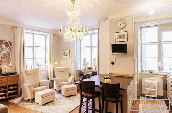 Studio in stockholm, sweden, or design of a small apartment,