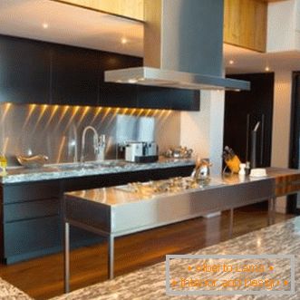 Dark kitchen - 75 photos of unusual interior design of a