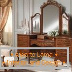 Dressing table in the bedroom interior