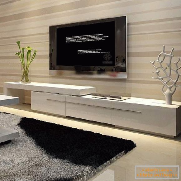 Tv stand in a modern interior with 40 photos
