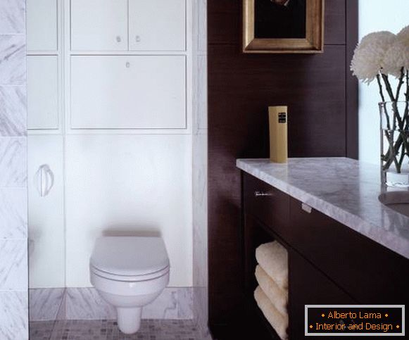 Convenient solution - closet in the toilet above the toilet