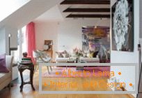 Cozy atmosphere, recreated in a loft with three bedrooms,