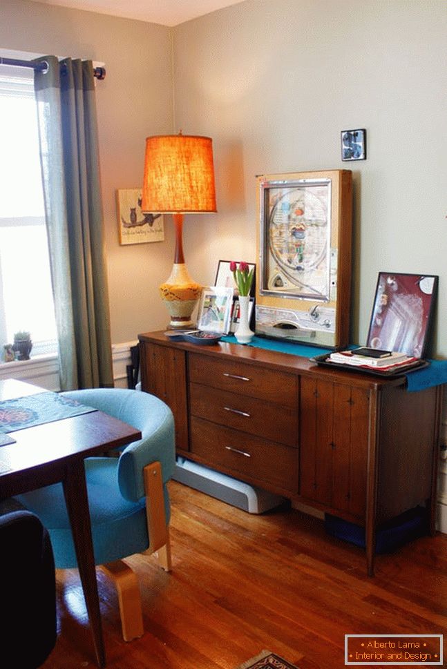Cozy design of a small apartment in the style of eclecticism