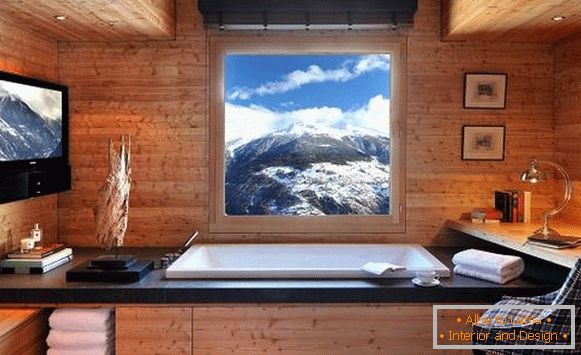 Cozy chalet style in the interior of houses and apartments