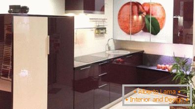 Variants of design and interior of a small kitchen (71