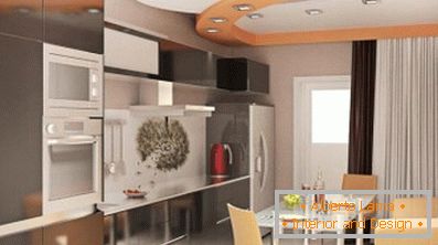 Variants of design and interior of a small kitchen (71