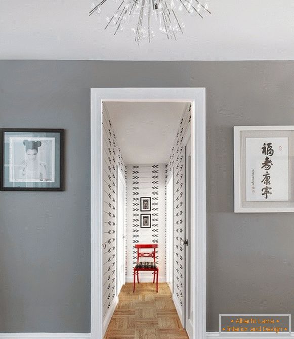 Choose wallpaper in the corridor in the apartment - 50