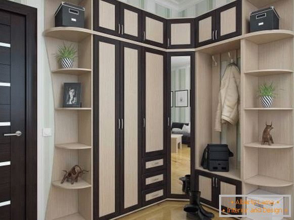A capacious wardrobe in the hallway - design ideas with 25