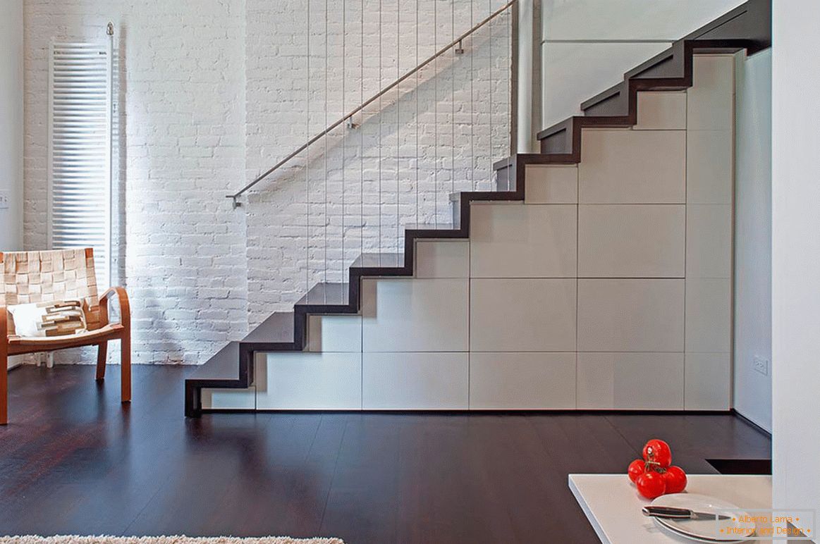 Exquisite design of micro-apartments in the loft style,