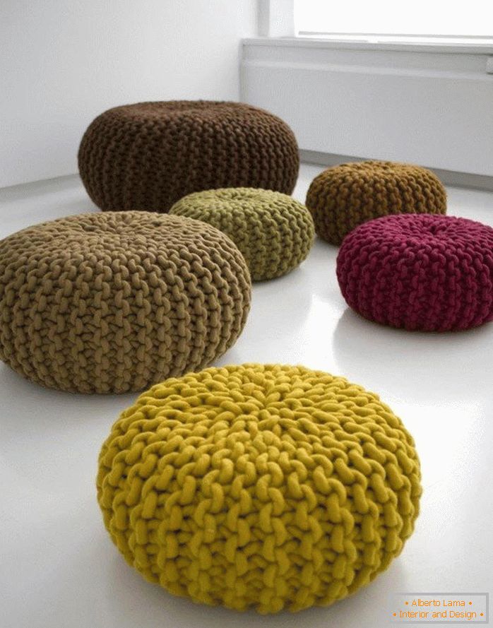 Knitting for home and interior - 30 photo samples