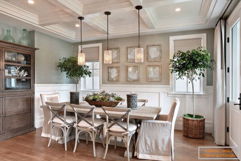Bright ideas for decorating a dining room: classic and