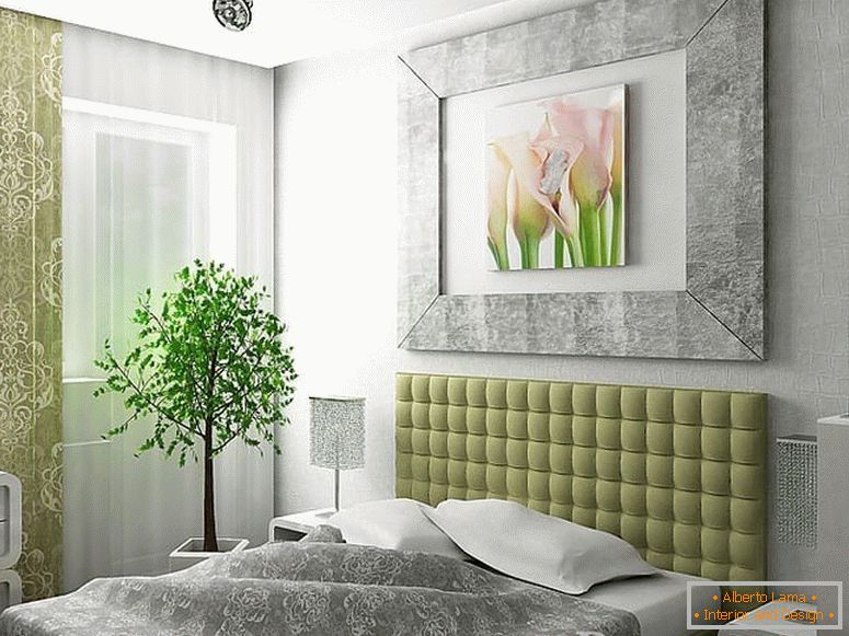 Green color in the interior and examples of combinations