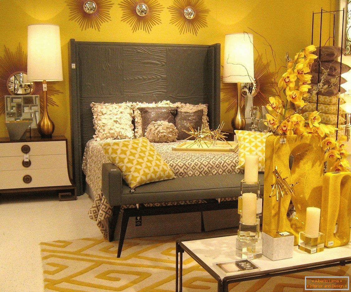 Yellow color - 30 photos of examples in the interior