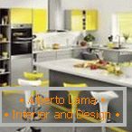 Yellow color in the interior of the kitchen - 5 tips and 75